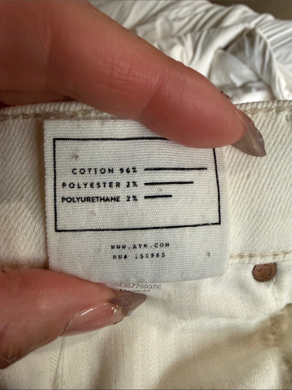 AYR Off-White Straight-Leg Jeans - Picture 8 of 8